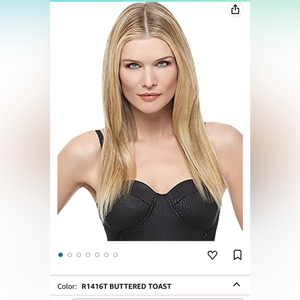 HAIRDO Long 16" Clip-in 8Pcs Straight Extension Kit for R1416T BUTTERED TOAST